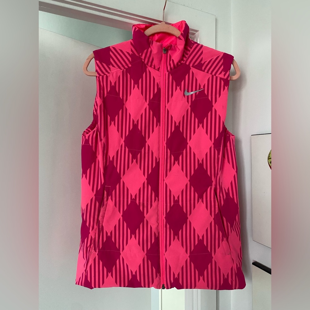 Nike l Golf Checkered Pink and Magenta Diamond Pattern Vest